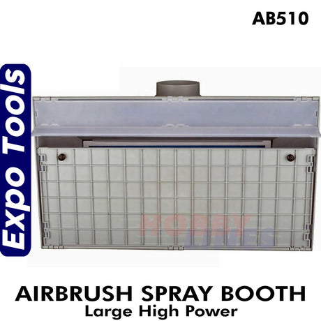 Airbrush SPRAY BOOTH High Power Large Portable w. Built in LED Light Expo AB510