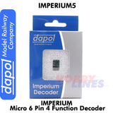 Imperium5 Micro 6 Pin 2 Function Decoder 10x8.4x2.8mm Imperium 5 Dapol Model Railway