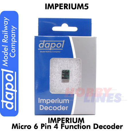 Imperium5 Micro 6 Pin 2 Function Decoder 10x8.4x2.8mm Imperium 5 Dapol Model Railway