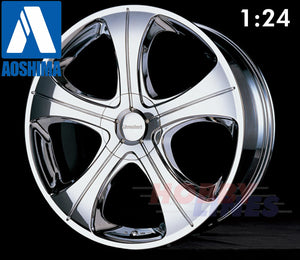 Lowenhart LD5 LX 19inch 1:24 WHEELS & TYRES Set of 4 AOSHIMA Tuned Parts 05529