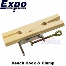 Load image into Gallery viewer, BENCH HOOK with CLAMP table extension use Piercing &amp; Fret Saws Expo Tools 76001
