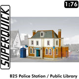 POLICE STATION 1:72 Scale OO HO Gauge Railways Building Series B B25 SuperQuick