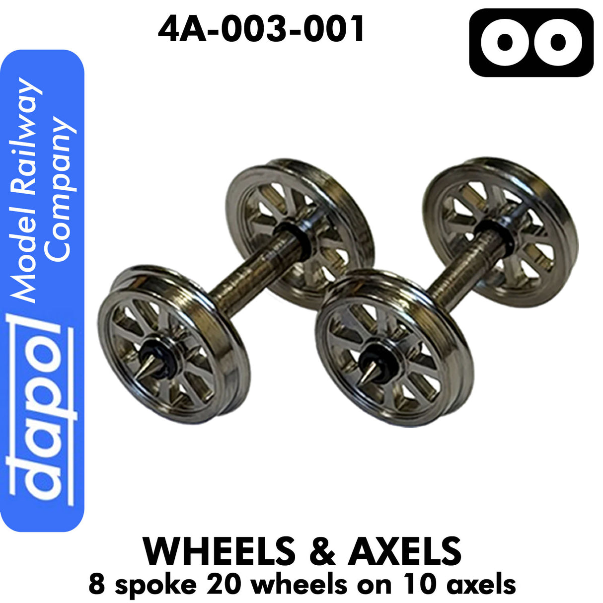 Wheels & Axels - 8 Spoke - 20 wheels on 10 axels  | Dapol | 4A-003-001