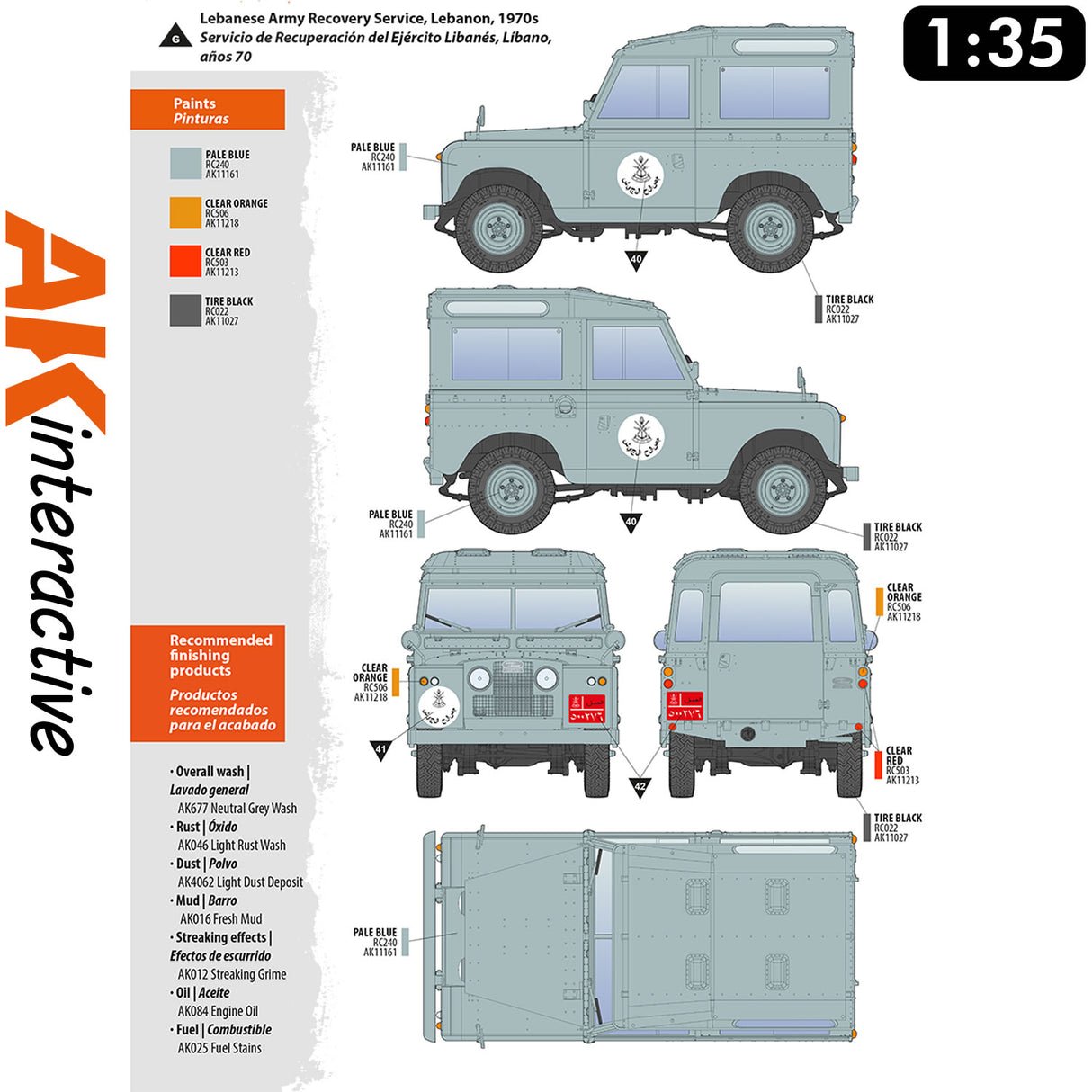 Land Rover 88 - Series IIA Station Wagon - Model Kit | AK interactive | AK35013