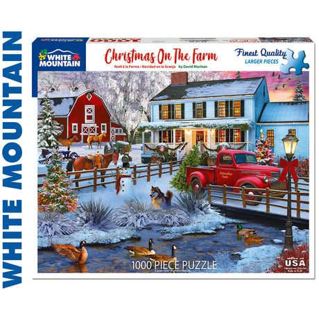 Christmas on the Farm - 1000pc Puzzle | White Mountain | 1716pz