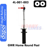 SIGNAL GWR HOME Round Post Semaphore with LEDs Easi-Fit Dapol 4L-001-003