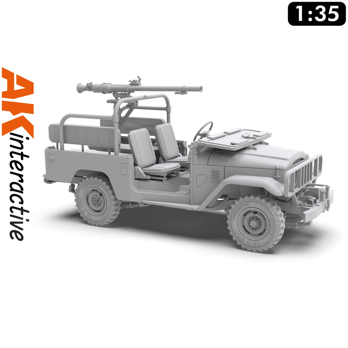 FJ43 Pickup with SPG-9.  Recoilless Gun - Model Kit | AK interactive | AK35003
