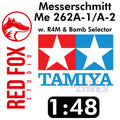 Messerschmitt Me262A-1/A-2 w R4M+BombSelector 1:48 Tamiya kit RFSQS-48065