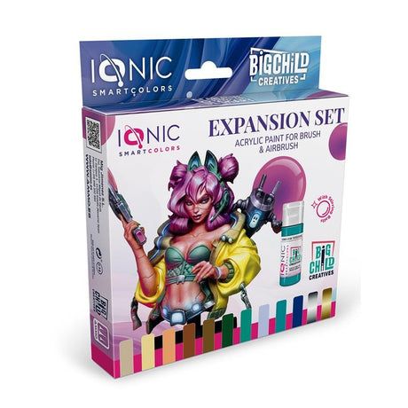 IONIC EXPANSION SET Colours Acrylic Paint Set 12 jars 20ml IONIC0501
