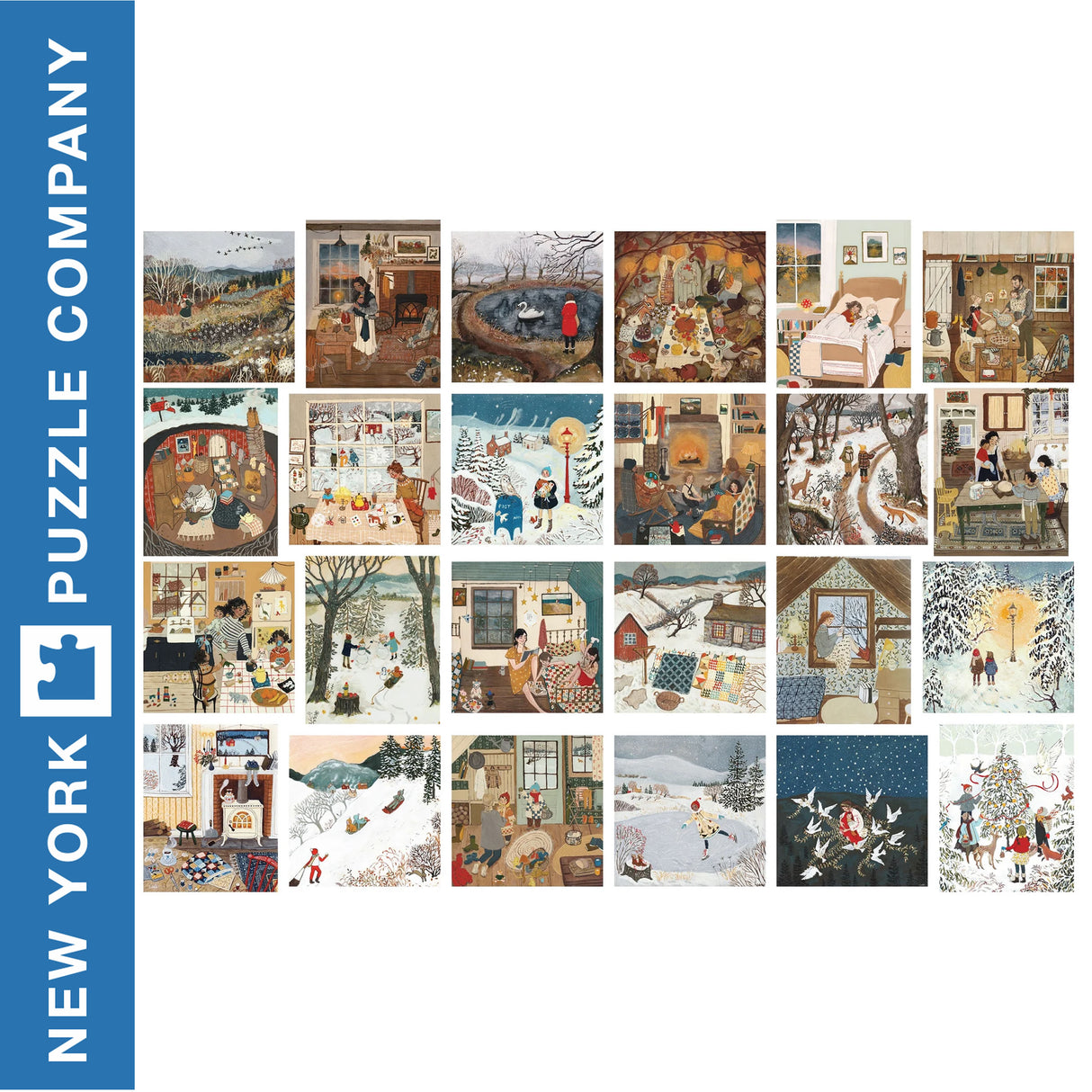 Loré Pemberton Advent Calendar -24 Mini Puzzles | New York Puzzle Company | NPZLP2350