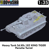 KING TIGER Sd.Kfz.182 PORSCHE TURRET German Tank WWII 1:35 kit DOYUSHA DOY35KT1