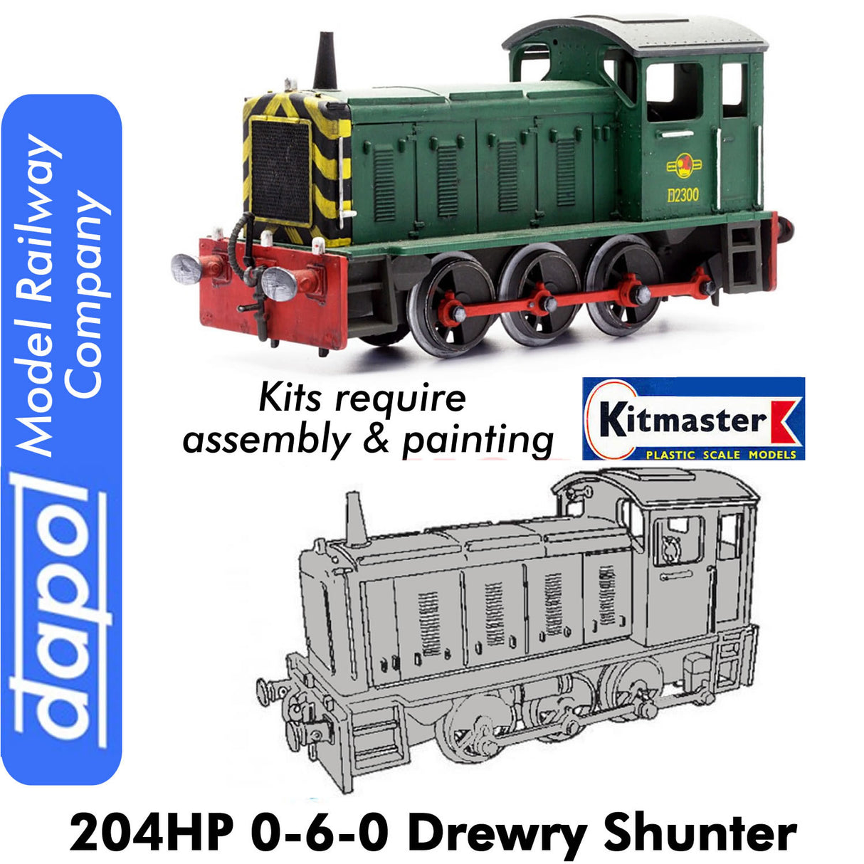 DREWRY SHUNTER 0-6-0 Model Railway KitMaster OO Gauge Kit Dapol C060