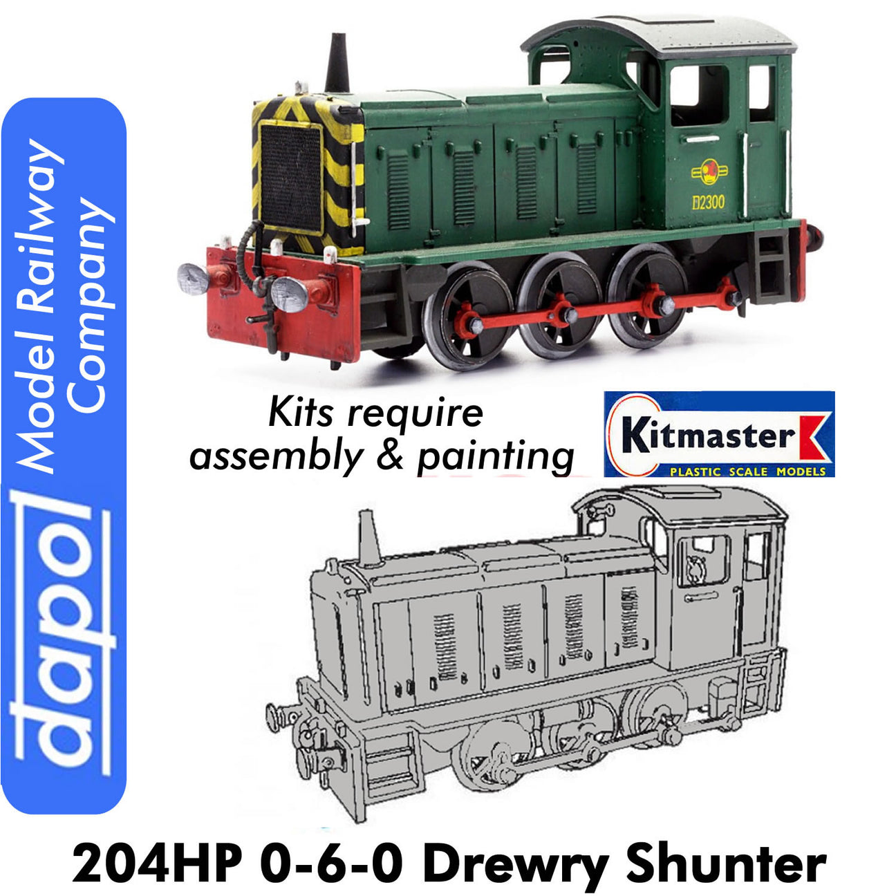 DREWRY SHUNTER 0-6-0 Model Railway KitMaster OO Gauge Kit Dapol C060