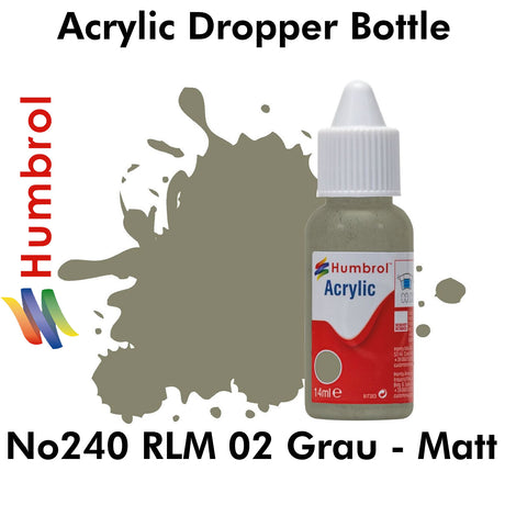 Acrylic Dropper - No.240 RLM 02 Grau - Matt | Humbrol | DB0240