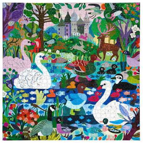 eeBoo DUCKS IN THE CLEARING 1000 pc Square Jigsaw Puzzle Super Deluxe PZTDIC
