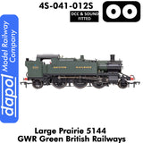 LARGE PRAIRIE 5144 BR Green DCC & Sound Steam Locomotive |  Dapol |  4S-041-012S