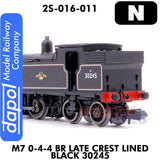 M7 0-4-4 BR Late Crest Lined Black 30245 | Dapol | 2S-016-011
