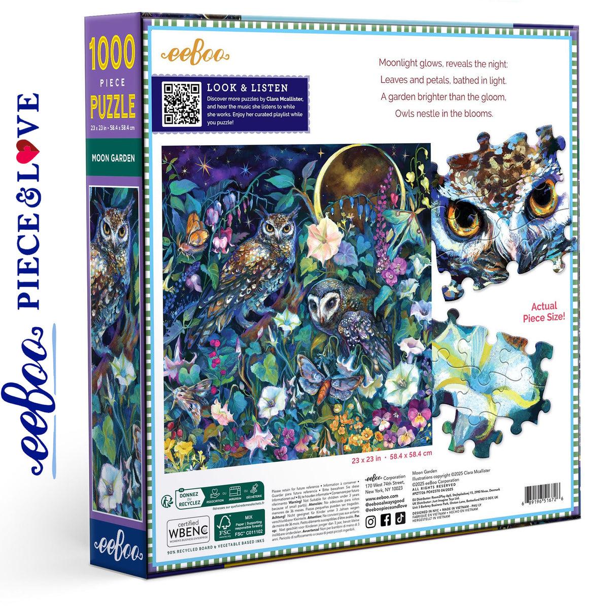 Moon Garden 1000 pc Puzzle | eeBoo | PZT726
