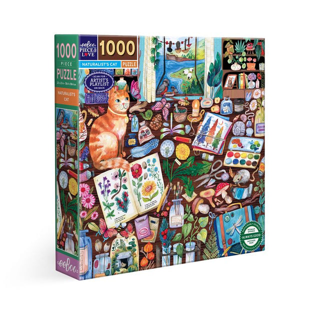 Naturalist's Cat 1000pc Puzzle | eeBoo | PZT713