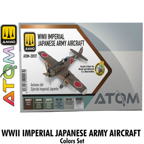 ATOM WWII Imperial Japanese Army Aircraft Set - 6 20ml Acrylic Paint | Ammo by Mig Jimenez 