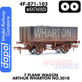 7 Plank Wagon Arthur Wharton No.3018 - Weathered | Dapol | 4F-071-103