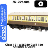 Class 121 W55020 GWR 150 Chocolate and Cream | Dapol | 7D-009-005
