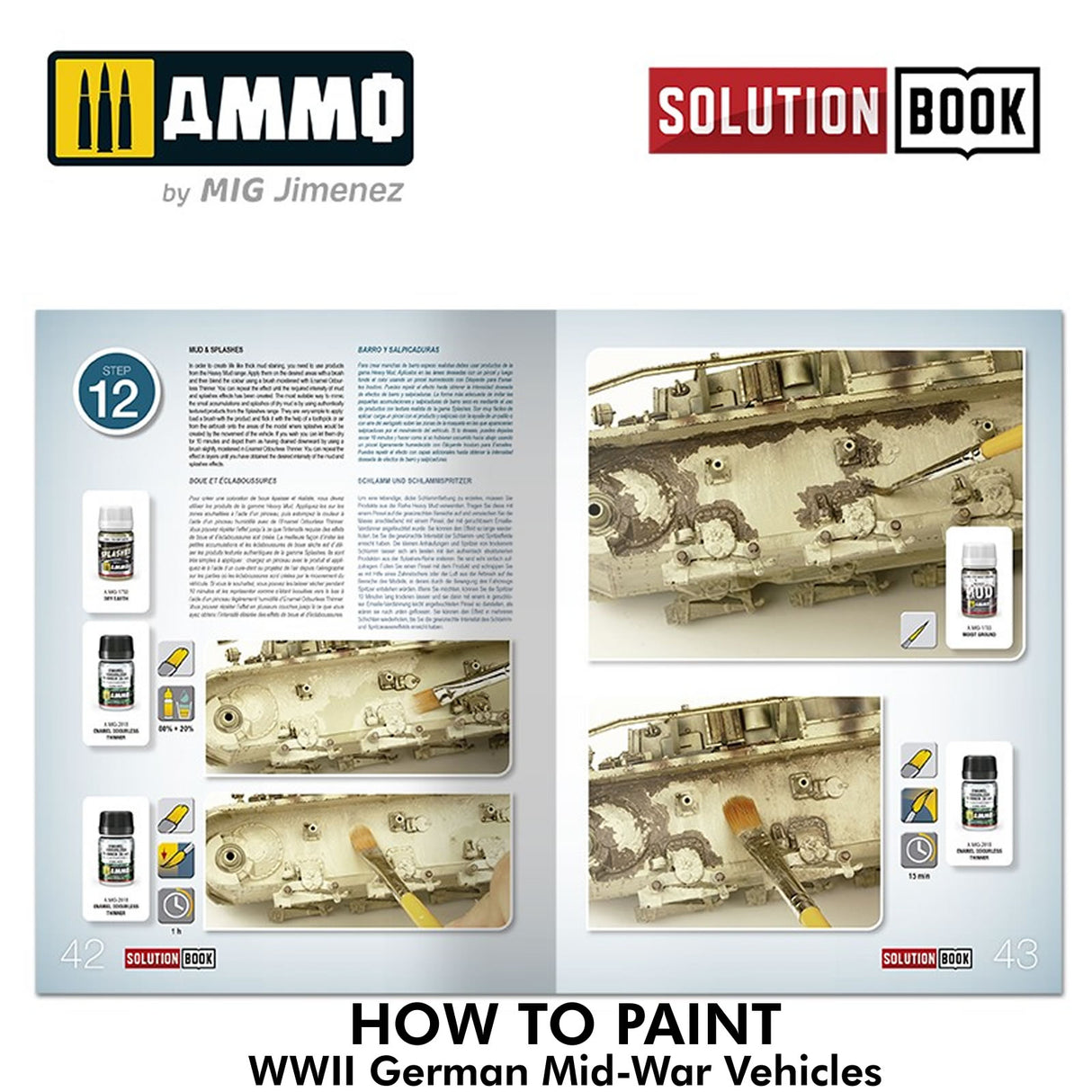 Solution Book 21 - How to Paint WWII German Mid-War Vehicles | Ammo by Mig Jimenez | MIG6527