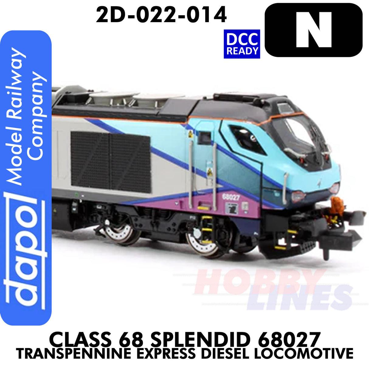 Class 68 Splendid 68027 Transpennine Express Diesel  -DCC Ready | Dapol | 2D-022-014