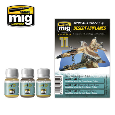 Air Weathering Set - Desert Airplanes - 3x35ml | Ammo by Mig Jimenez 