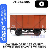 GW Standard 12T Vanfit BR Western Bauxite W145570 | Dapol | 7F-066-005