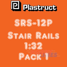 Load image into Gallery viewer, STAIR / STAIRWAY RAILS range styrene plastic polystyrene  SRS PLASTRUCT
