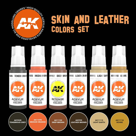Skin and Leather - 3G Acrylic Paint x 6 | AK interactive | AK11613