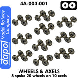 Wheels & Axels - 8 Spoke - 20 wheels on 10 axels  | Dapol | 4A-003-001