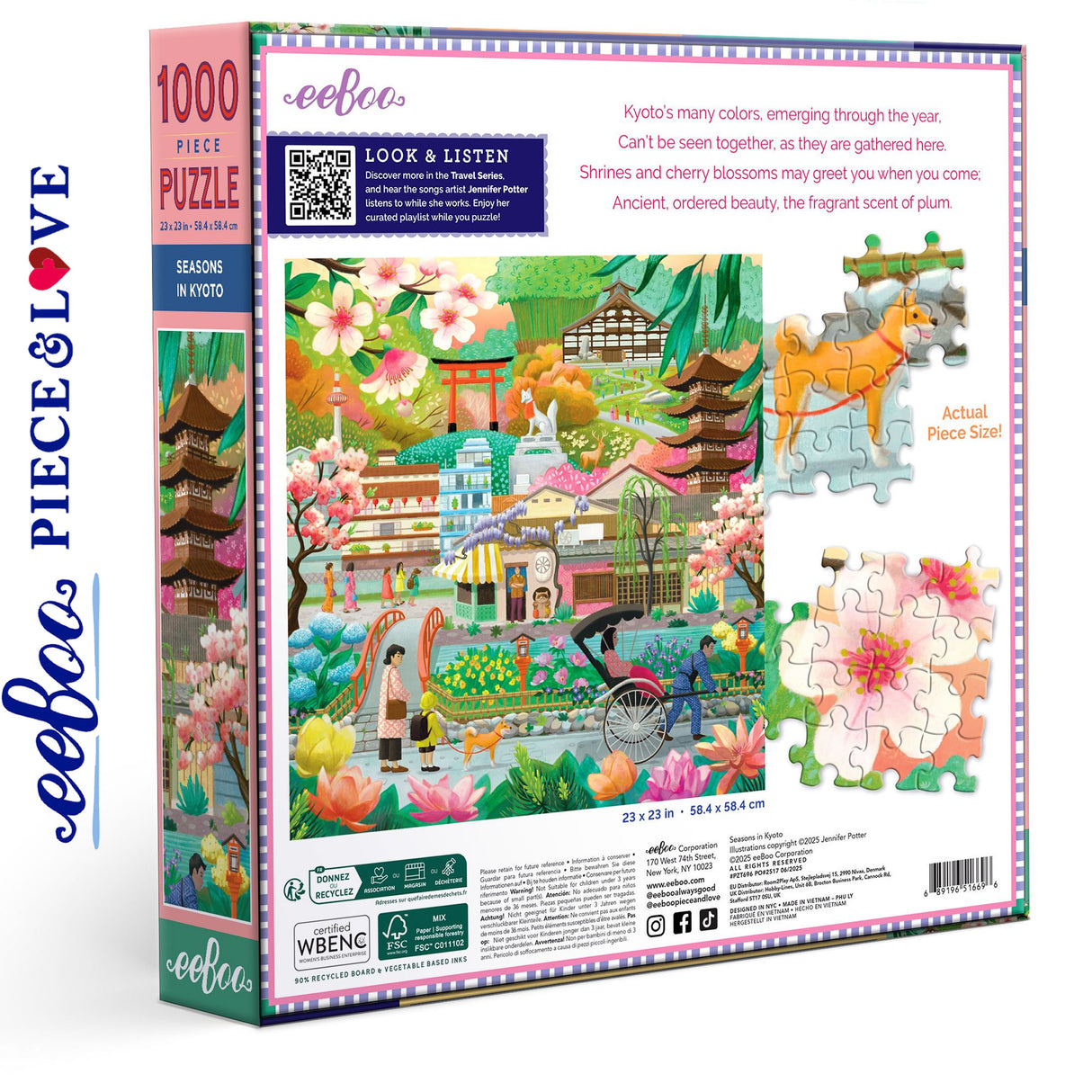 Seasons in Kyoto 1000pc Puzzle | eeBoo | PZT696