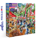 eeBoo LONDON MARKET 1000 pc Square Jigsaw Puzzle Super Deluxe PZTLNM