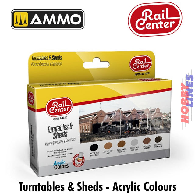 Turntables and Sheds Acrylic Paint Set - 6x17ml | Ammo by Mig Jimenez | MIGR0132