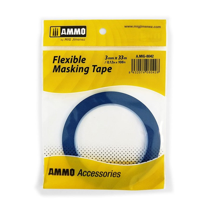Flexible Masking Tape - 3mm x 33m | Ammo by Mig Jimenez | MIG8042