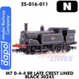 M7 0-4-4 BR Late Crest Lined Black 30245 | Dapol | 2S-016-011