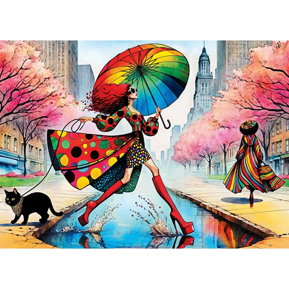 Purrfect Rainy Runway - 1000pc Puzzle | Masterpieces | 72524