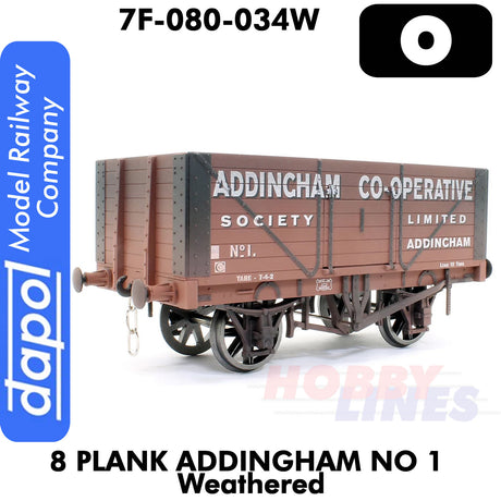 8 Plank Wagon Addingham No 1 Weathered  | Dapol | 7F-080-034W