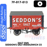 Salt Van Seddon's Salt Middlewich 22 - Wagon  | Dapol | 7F-018-013