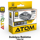ATOM Dunkelgrau Modulation Set  - 4 20ml Acrylic Paint | Ammo by Mig Jimenez 
