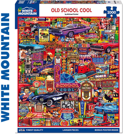 Old School Cool - 1000pc Jigsaw Puzzle | White Mountain | 2080pz