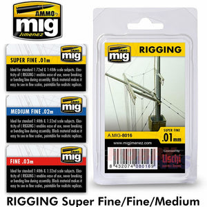 RIGGING Super Fine/Fine/Medium 0.1/0.2/0.3mm AMMO Mig Jimenez MIG8016/7/8