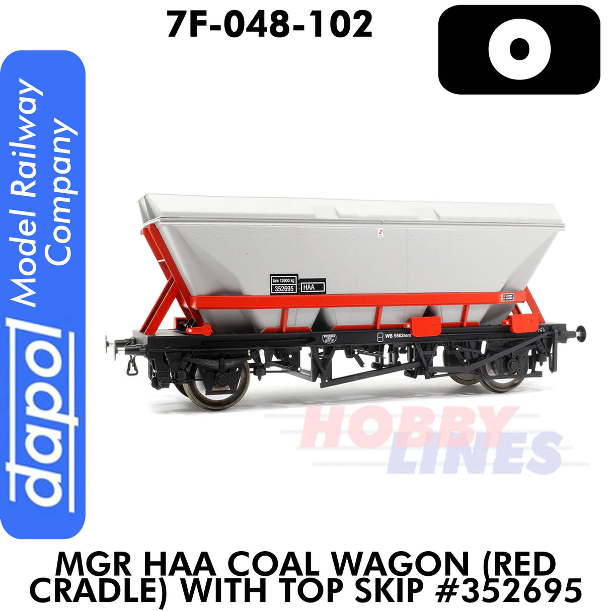 MGR HAA Coal Wagon Red Cradle with Top Skip - #352695 | Dapol | 7F-048-102