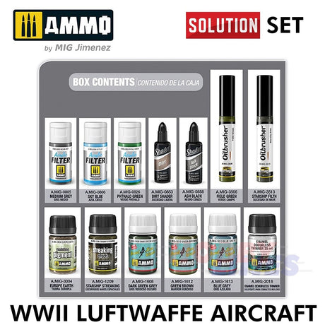 WWII LUFWAFFE AIRCRAFT Super Pack Solution Box AMMO by Mig Jimenez MIG7812