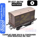 Conflat GWR 39410 & Container GWR Removals BK-1869 - Wagon | Dapol |7F-037-007W