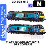 Class 68 Vigilant 68018 DRS Compass - DCC ready  | Dapol | 2D-022-013