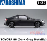 Toyota GT86 (Dark Grey Metallic) Snap Together GT 86 1:32 scale kit Aoshima 0559