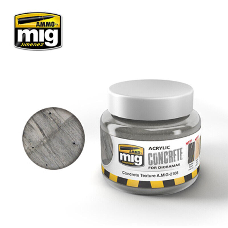 Acrylic Mud - Concrete Texture - 250ml | Ammo by Mig Jimenez | MIG2108